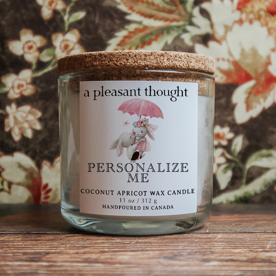 custom newlyweds candle a pleasant thought