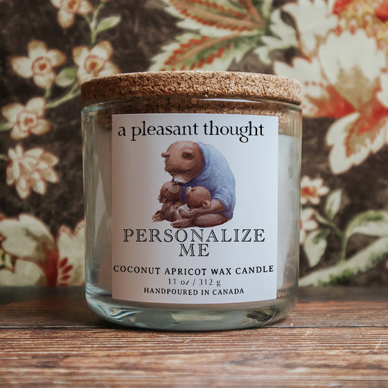 custom bears candle a pleasant thought