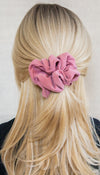 dusty rose pink active scrunchie blonde