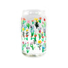 handpainted floral stems on a beer can glass a pleasant thought