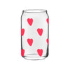 hearts on a beer can glass a pleasant thought