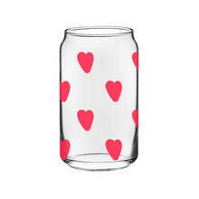  hearts on a beer can glass a pleasant thought