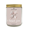 i heart you sentiment valentine candle a pleasant thought