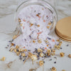 Chocolate and Lavender bath salt soak contents