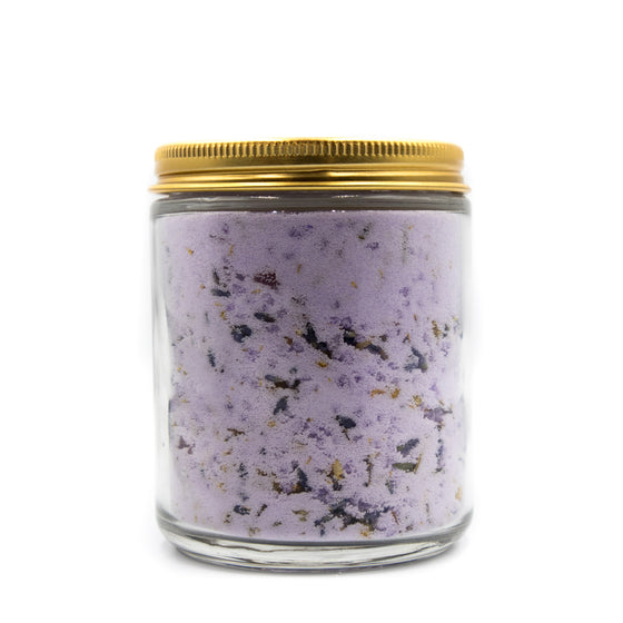 lavender and chamomile bath salt soak  inside