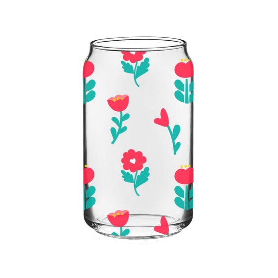 garden flowers on a beer can glass a pleasant thought