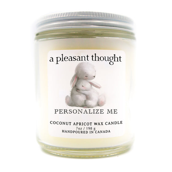 custom bunnies candle a pleasant thought