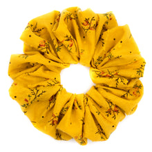  mustard floral cotton scrunchie a pleasant thought