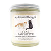 custom cat candle stay pawsitive