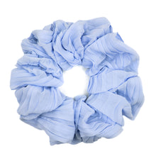  pleated blue chiffon scrunchie a pleasant thought