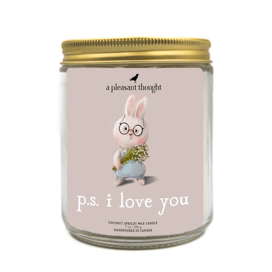 ps i love you sentiment valentine candle a pleasant thought