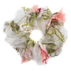 sage 3d floral organza scrunchie a pleasant thought