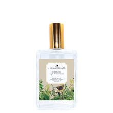  circe sage and wild mint Fragranced room and linen spray housed in a decorative glass bottle with a gold lid. a pleasant thought