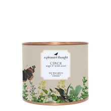  circe sage and wild mint soy wax melts housed in an antique gold tin a pleasant thought