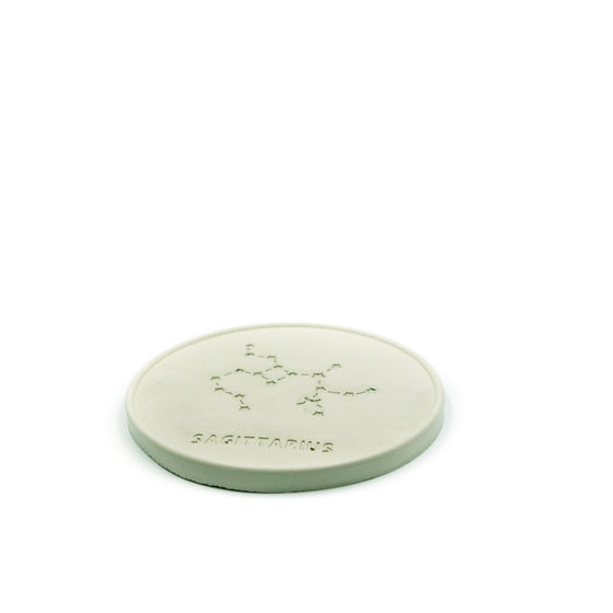 sagittarius zodiac concrete coaster a pleasant thought