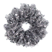  silver tulle and sequin formal scrunchie a pleasant thought