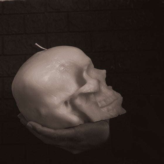 Human Skull Candle | Pillar