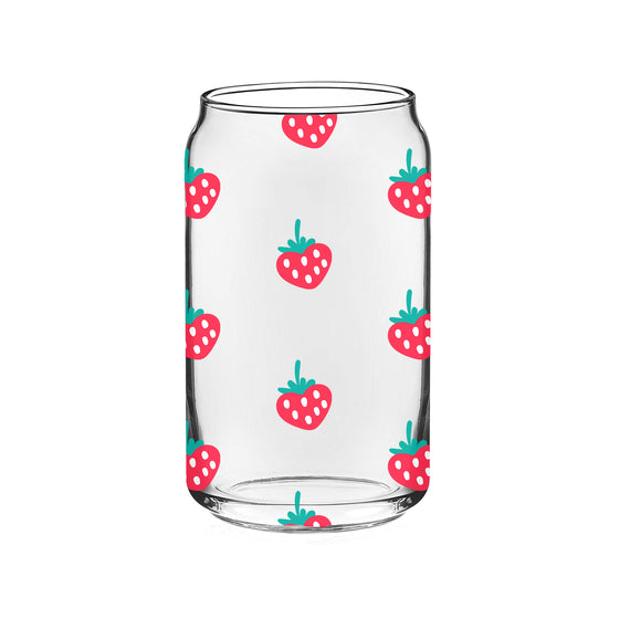 strawberries beer can glass a pleasant thought