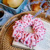 strawberries cotton scrunchie display