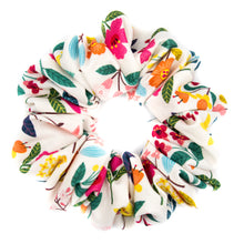  vibrant flower cotton scrunchie a pleasant thought