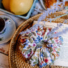 vintage flowers cotton scrunchie display
