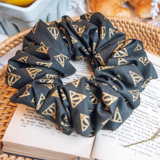 wizard deathly hallows scrunchie close