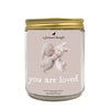 you are loved sentiment valentine galentine candle a pleasant thought